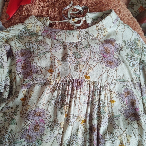 A.n.a new approach women's dress long sleeve  yellow floral size S - Picture 9 of 15